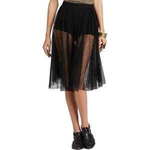 Free People Sheer Lace Culottes with shorts